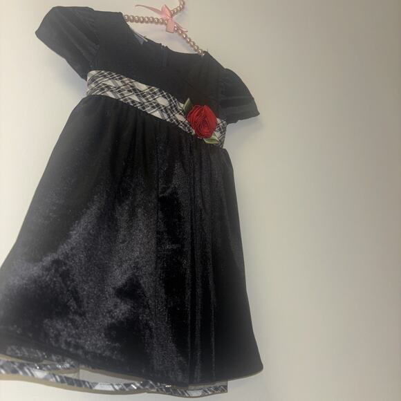Black Fairy Pageant Dress Girl Sz 3 Sequin Back Zip Velvet Layered Tulle Lined - Picture 2 of 7